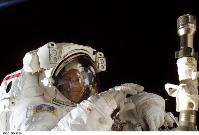 NASA image: Sellers during first STS-121 EVA