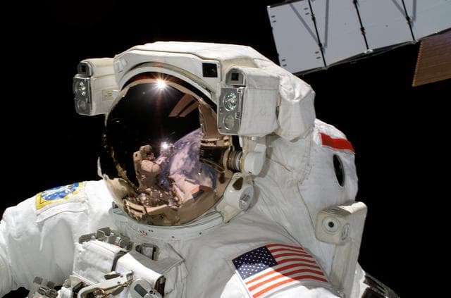NASA image: Sellers on the EVA 1 during STS-121 / Expedition 13 Joint Operations