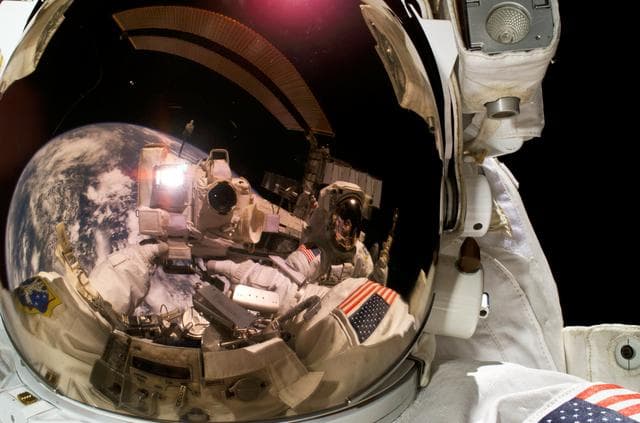 NASA image: Fossum during EVA 1
