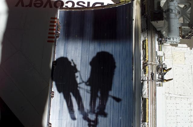 NASA image: View of STS-121 Astronauts shadows during EVA 1