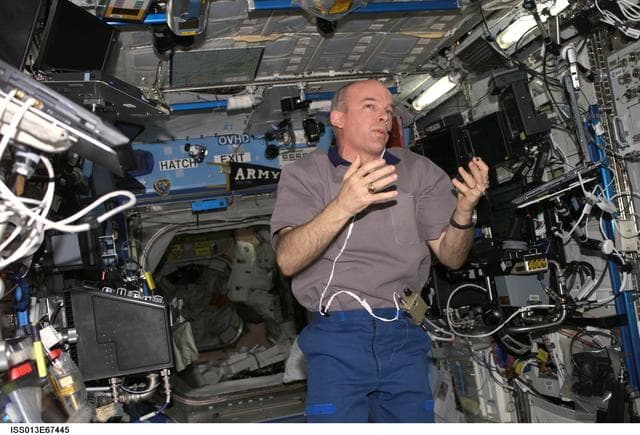 NASA image: Williams in the U.S. Laboratory during Expedition 13