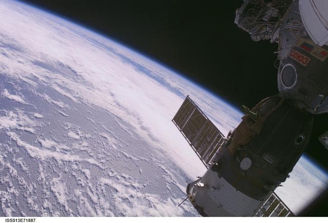 NASA image: Soyuz docked to the ISS during Expedition 13