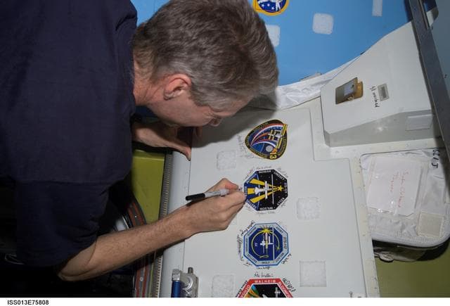 NASA image: Reiter in the A/L during Expedition 13