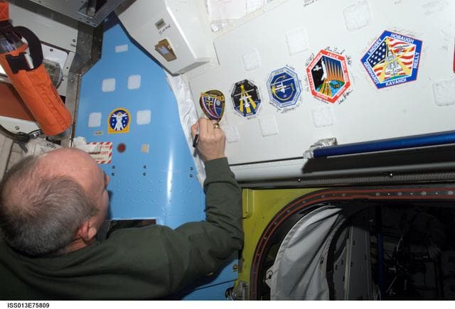 NASA image: Williams in the A/L during Expedition 13
