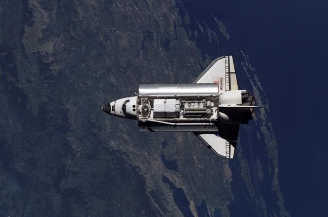 NASA image: Atlantis and Payload on approach to the ISS