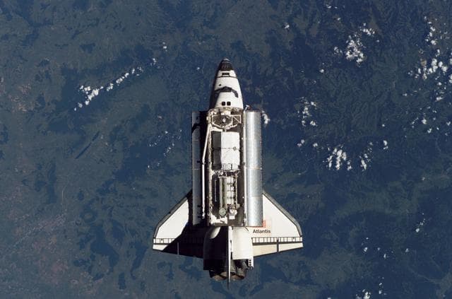 NASA image: Atlantis and Payload on approach to the ISS