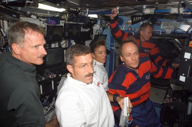 NASA image: STS-115 Crewmembers in the U.S. Laboratory