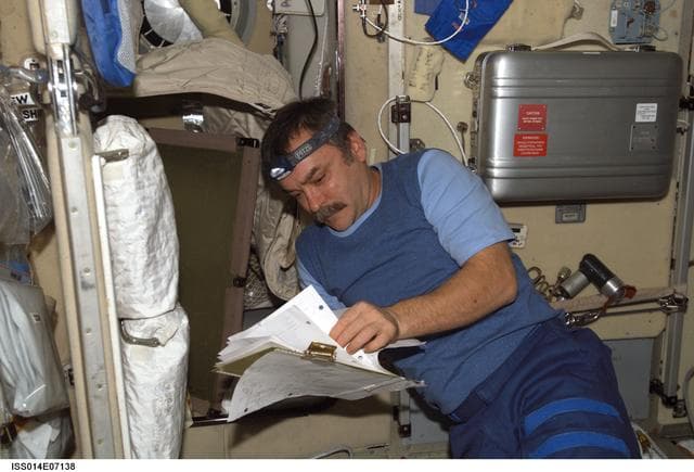 NASA image: Tyurin in the Zvezda Module