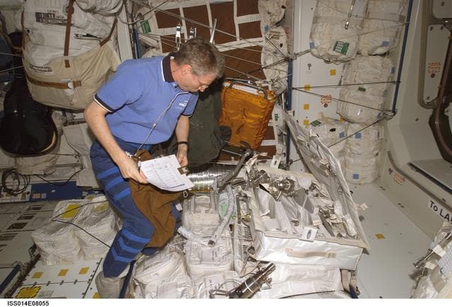 NASA image: Reiter conducts EVA tool config in Node 1 / Unity module