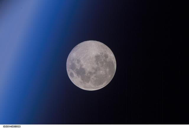 NASA image: Full Moon as seen from ISS