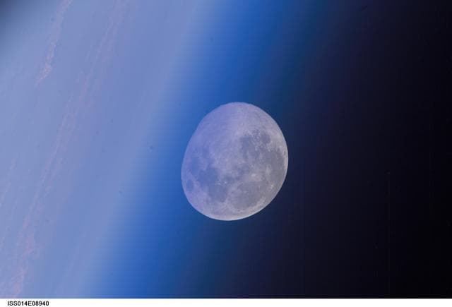 NASA image: Full Moon as seen from ISS