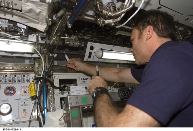 NASA image: Lopez-Alegria in Destiny laboratory module
