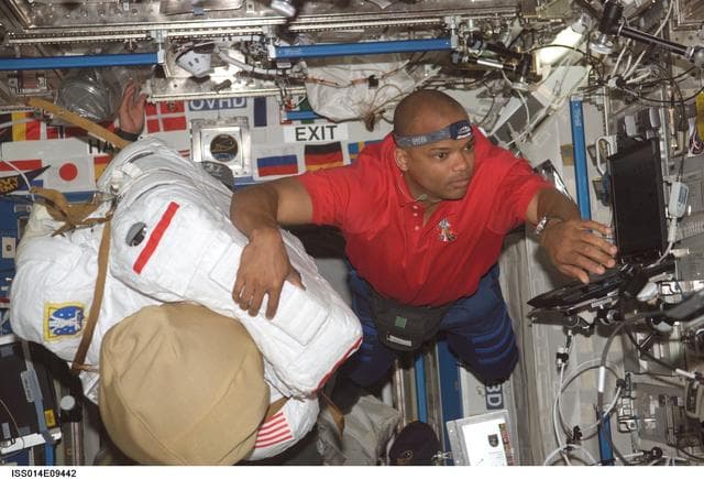 NASA image: Curbeam with EMU in Destiny Laboratory