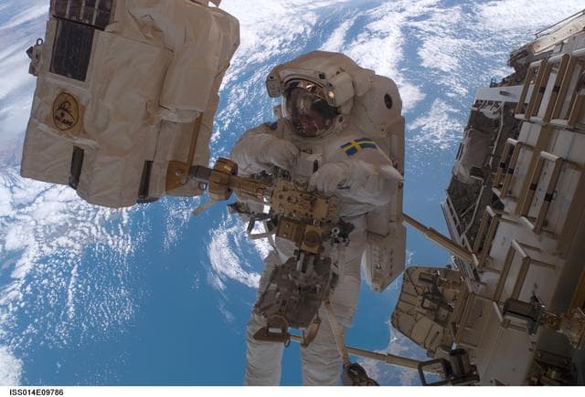 NASA image: Fuglesang during EVA 2