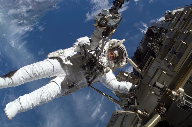 NASA image: Fuglesang during EVA 2