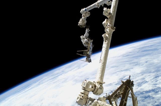 NASA image: Fuglesang during EVA 2