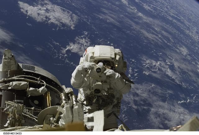 NASA image: Lopez-Alegria during EVA 8