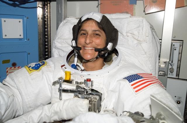 NASA image: Williams in Quest prior to EVA 8