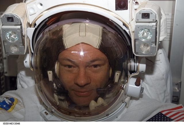 NASA image: Lopez-Alegria in Quest prior to EVA 8