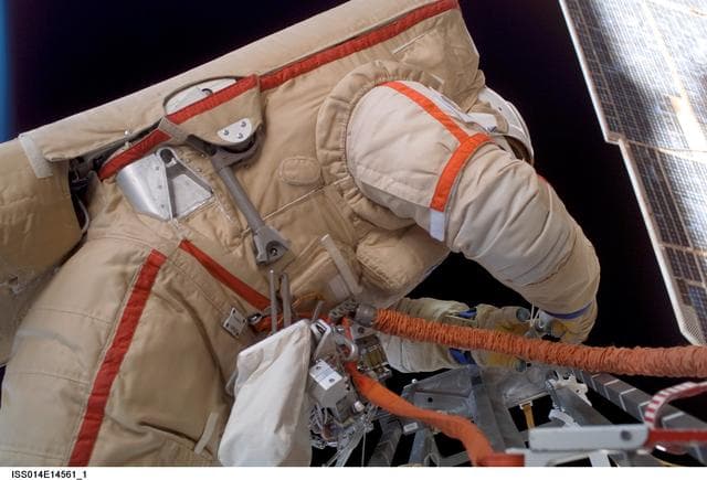 NASA image: Lopez-Alegria during EVA 17A