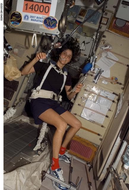 NASA image: Williams runs the Boston Marathon from orbit