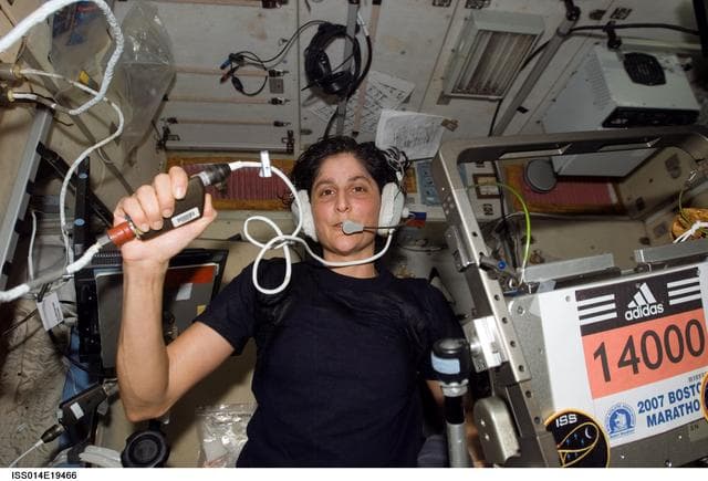 NASA image: Williams runs the Boston Marathon from orbit