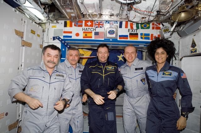 NASA image: Expedition 14 and 15 joint crew portrait