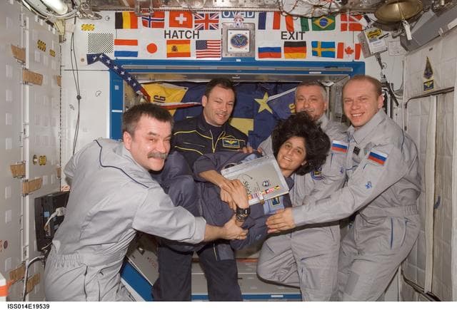 NASA image: Expedition 14 and 15 joint crew portrait