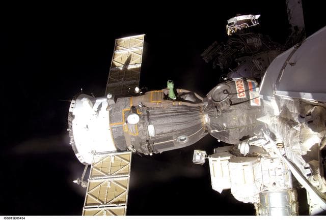 NASA image: Docked Soyuz Spacecraft during Expedition 15