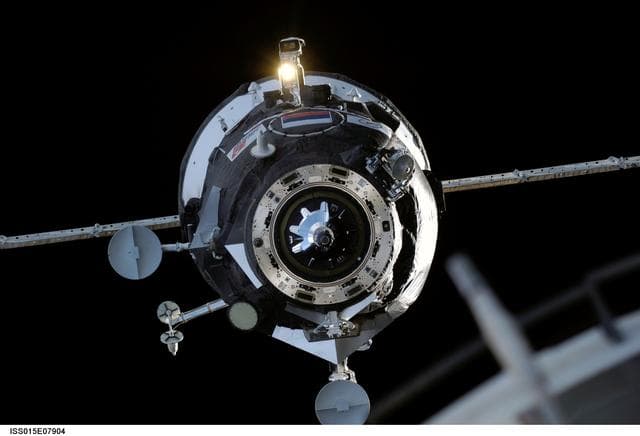 NASA image: Progress Spacecraft approaches the ISS during Expedition 15