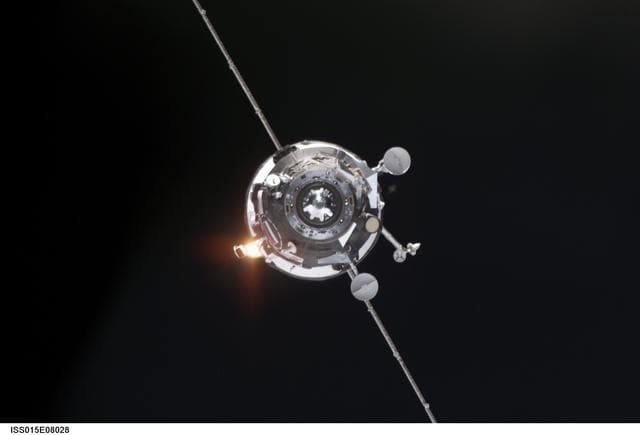 NASA image: Progress Spacecraft approaches the ISS during Expedition 15
