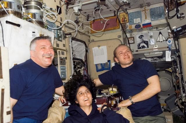 NASA image: Expedition 15 Crew in the SM