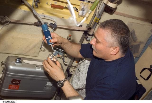 NASA image: View of Yurchikhin in the SM during Expedition 15
