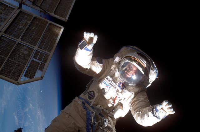 NASA image: View of Expedition 15 Crewmember Kotov during a session of EVA