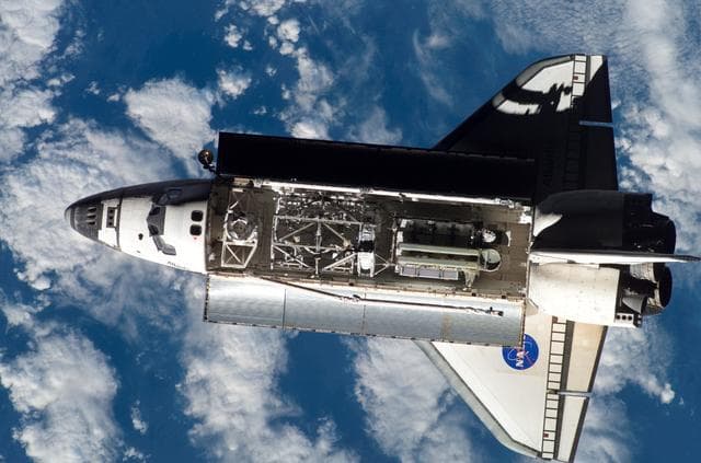 NASA image: Atlantis and Payload on approach to the ISS during the STS-117 Mission