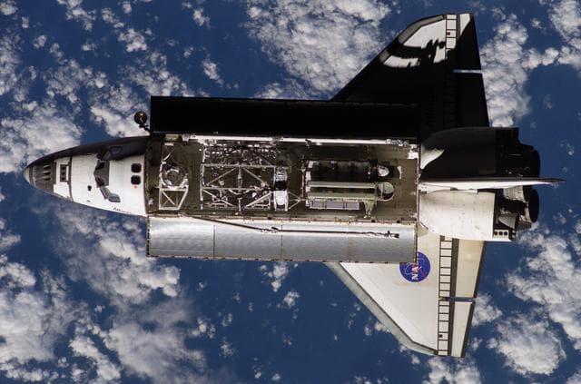 NASA image: Atlantis and Payload on approach to the ISS during the STS-117 Mission