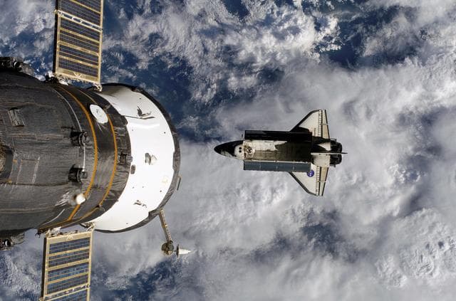 NASA image: View of Atlantis after undocking from the ISS for the STS-117 Mission