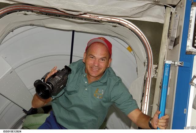 NASA image: Sturckow poses for a photo during Expedition/STS-117 Joint Operations