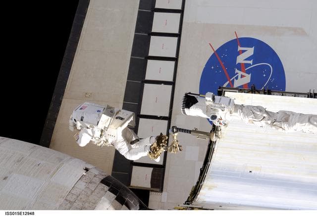 NASA image: Olivas participating in EVA during Expedition/STS-117 Joint Operations