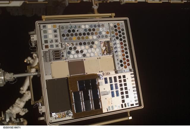 NASA image: View of MISSE PEC taken during a session of Expedition 15 EVA