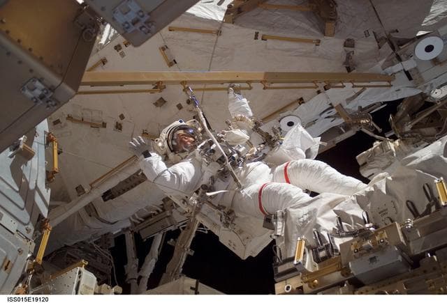 NASA image: View of Anderson during a session of EVA on Expedition 15