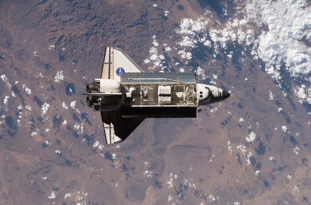 NASA image: Endeavour and Payload on approach to the ISS during the STS-118 Mission