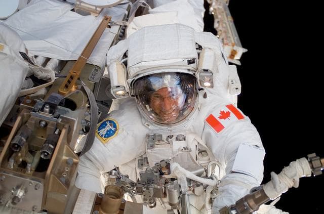 NASA image: View of MS Williams installing the new CMG during Expedition 15/STS-118 EVA 2