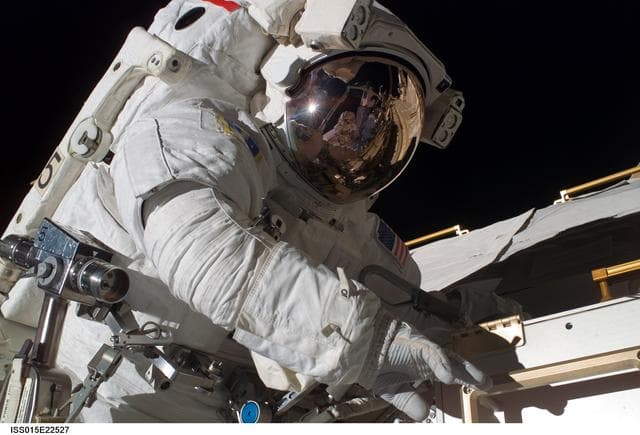 NASA image: View of MS Mastracchio during EVA 3 for Expedition 15 / STS-118 Joint Operations