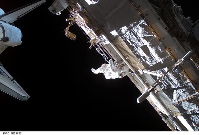 NASA image: MS Mastracchio during EVA 3 for Expedition 15 / STS-118 Joint Operations