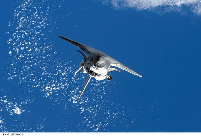 NASA image: Discovery and Payload on approach to the ISS during the STS-120 Mission