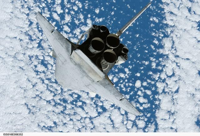 NASA image: Discovery and Payload on approach to the ISS during the STS-120 Mission