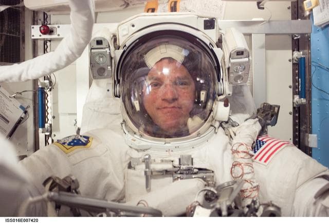 NASA image: Parazynski in the A/L prior to EVA 3
