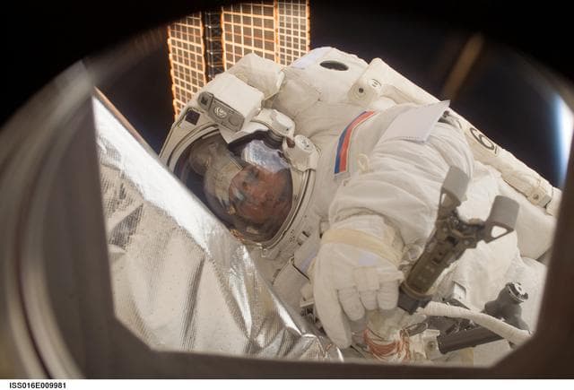 NASA image: Malenchenko during Expedition 16 EVA 10/Alpha