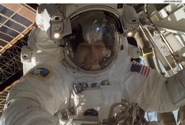 NASA image: Whitson during EVA 12/Charlie